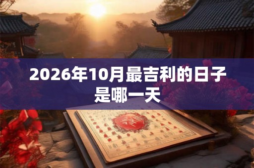 2026年10月最吉利的日子是哪一天