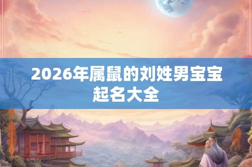 2026年属鼠的刘姓男宝宝起名大全