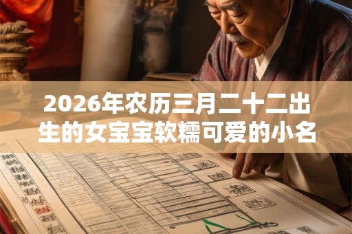 2026年农历三月二十二出生的女宝宝软糯可爱的小名大全集