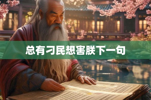 总有刁民想害朕下一句