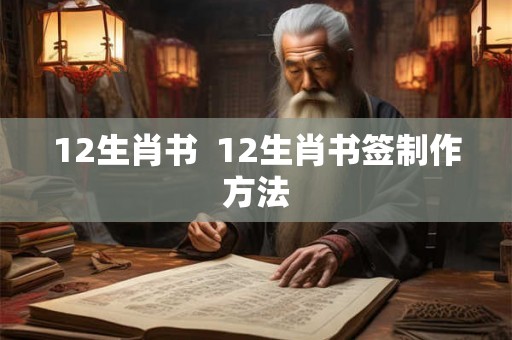 12生肖书  12生肖书签制作方法