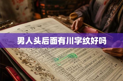 男人头后面有川字纹好吗
