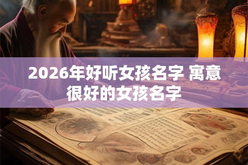 2026年好听女孩名字 寓意很好的女孩名字