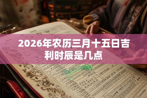 2026年农历三月十五日吉利时辰是几点