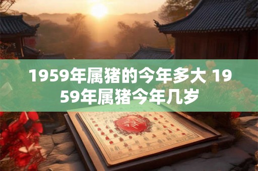 1959年属猪的今年多大 1959年属猪今年几岁