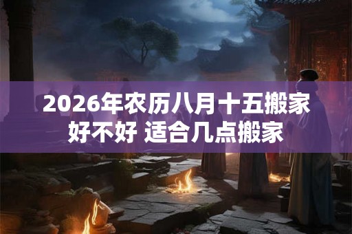 2026年农历八月十五搬家好不好 适合几点搬家