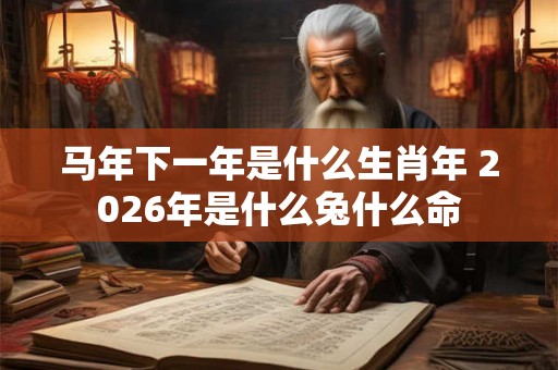 马年下一年是什么生肖年 2026年是什么兔什么命