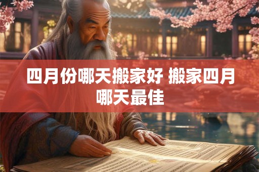 四月份哪天搬家好 搬家四月哪天最佳