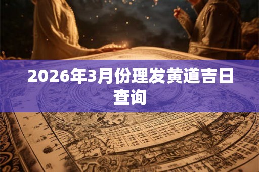 2026年3月份理发黄道吉日查询