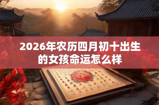 2026年农历四月初十出生的女孩命运怎么样 2026年农历四月初十出生的女孩命运怎么样