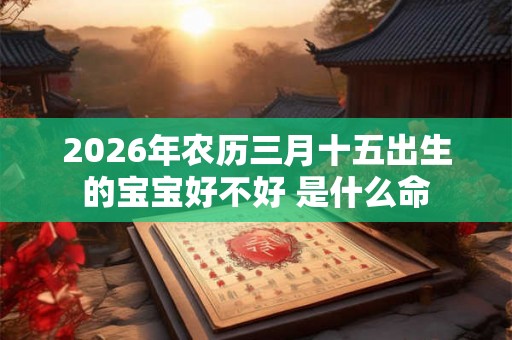2026年农历三月十五出生的宝宝好不好 是什么命