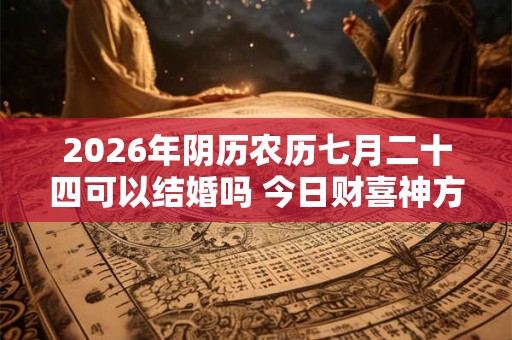 2026年阴历农历七月二十四可以结婚吗 今日财喜神方位