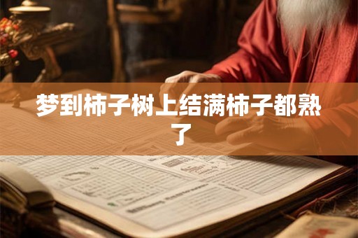 梦到柿子树上结满柿子都熟了