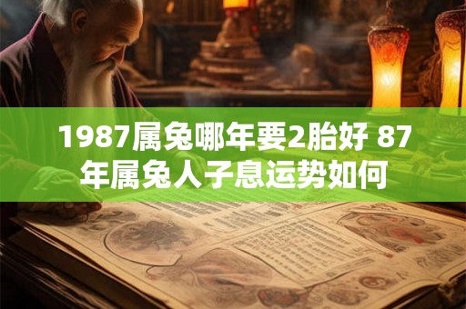 1987属兔哪年要2胎好 87年属兔人子息运势如何