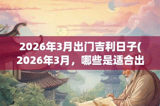 2026年3月出门吉利日子(2026年3月，哪些是适合出门的吉利日子？)