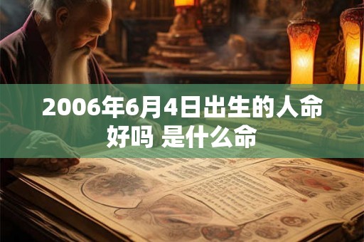 2006年6月4日出生的人命好吗 是什么命