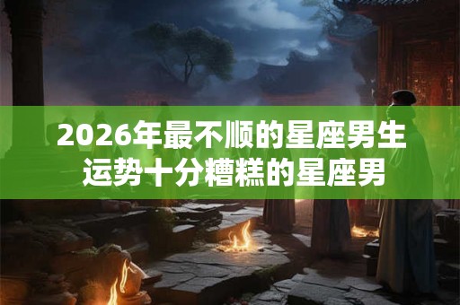 2026年最不顺的星座男生 运势十分糟糕的星座男