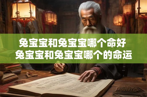 兔宝宝和兔宝宝哪个命好 兔宝宝和兔宝宝哪个的命运更好