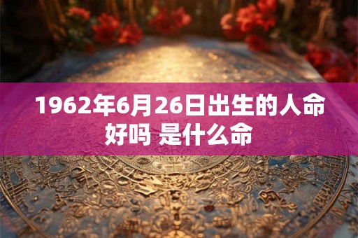 1962年6月26日出生的人命好吗 是什么命