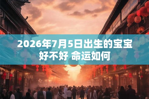 2026年7月5日出生的宝宝好不好 命运如何