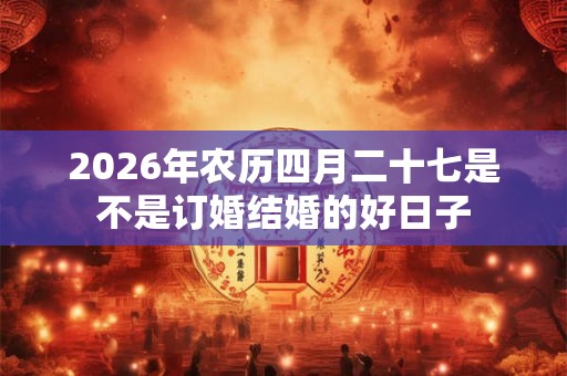 2026年农历四月二十七是不是订婚结婚的好日子