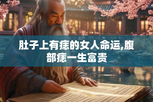肚子上有痣的女人命运,腹部痣一生富贵
