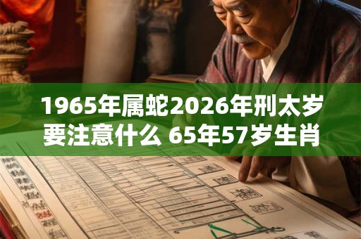 1965年属蛇2026年刑太岁要注意什么 65年57岁生肖蛇逢虎年运势如何