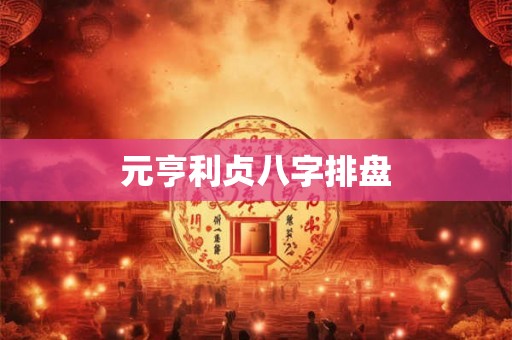 元亨利贞八字排盘
