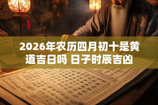 2026年农历四月初十是黄道吉日吗 日子时辰吉凶