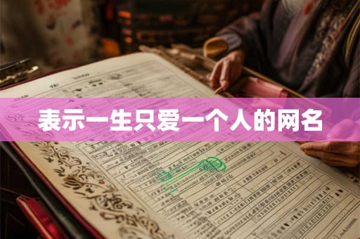 表示一生只爱一个人的网名