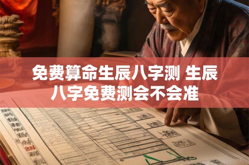 免费算命生辰八字测 生辰八字免费测会不会准