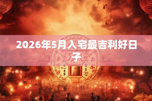 2026年5月入宅最吉利好日子