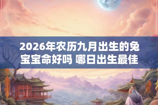 2026年农历九月出生的兔宝宝命好吗 哪日出生最佳