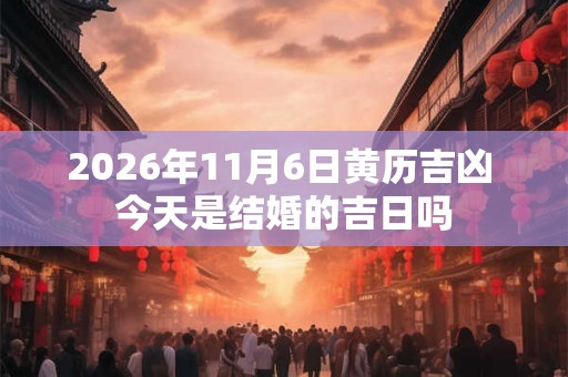 2026年11月6日黄历吉凶 今天是结婚的吉日吗