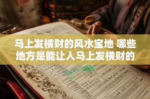 马上发横财的风水宝地 哪些地方是能让人马上发横财的风水宝地 马上发横财的风水宝地 哪些地方是能让人马上发横财的风水宝地
