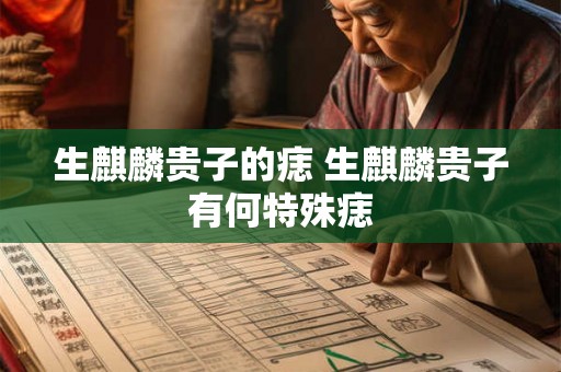 生麒麟贵子的痣 生麒麟贵子有何特殊痣