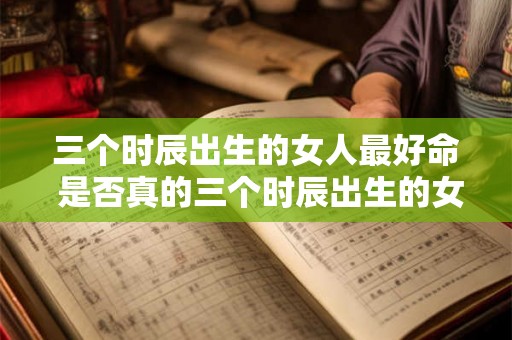 三个时辰出生的女人最好命 是否真的三个时辰出生的女人命运最好