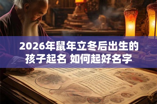 2026年鼠年立冬后出生的孩子起名 如何起好名字
