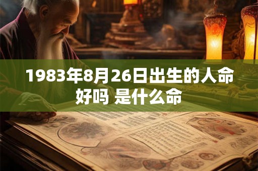 1983年8月26日出生的人命好吗 是什么命