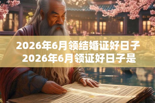 2026年6月领结婚证好日子 2026年6月领证好日子是哪天