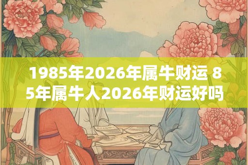 1985年2026年属牛财运 85年属牛人2026年财运好吗