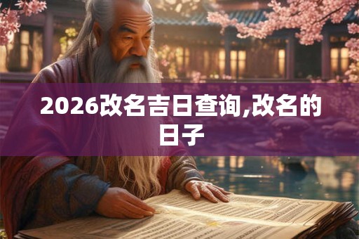 2026改名吉日查询,改名的日子 2026改名吉日查询,改名的日子