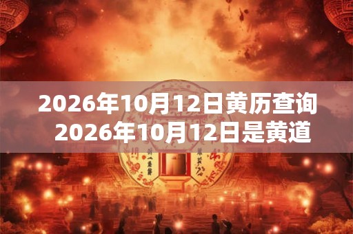 2026年10月12日黄历查询  2026年10月12日是黄道吉日吗