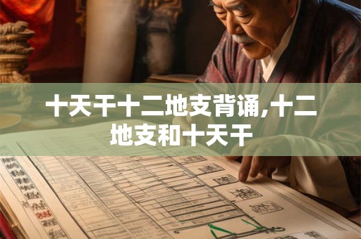 十天干十二地支背诵,十二地支和十天干