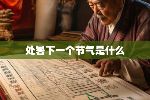 处暑下一个节气是什么
