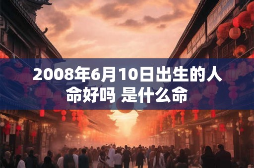2008年6月10日出生的人命好吗 是什么命