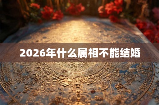 2026年什么属相不能结婚