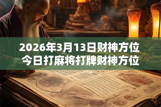 2026年3月13日财神方位 今日打麻将打牌财神方位 2026年3月13日财神方位 今日打麻将打牌财神方位