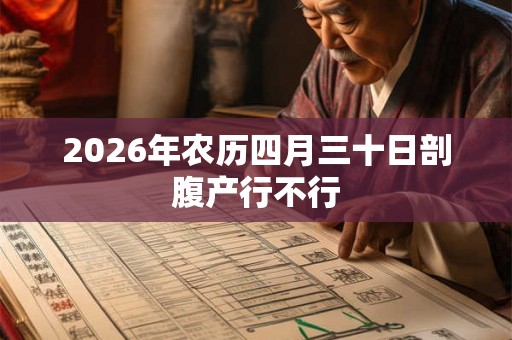 2026年农历四月三十日剖腹产行不行 2026年农历四月三十日剖腹产行不行