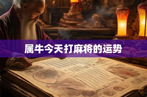 属牛今天打麻将的运势